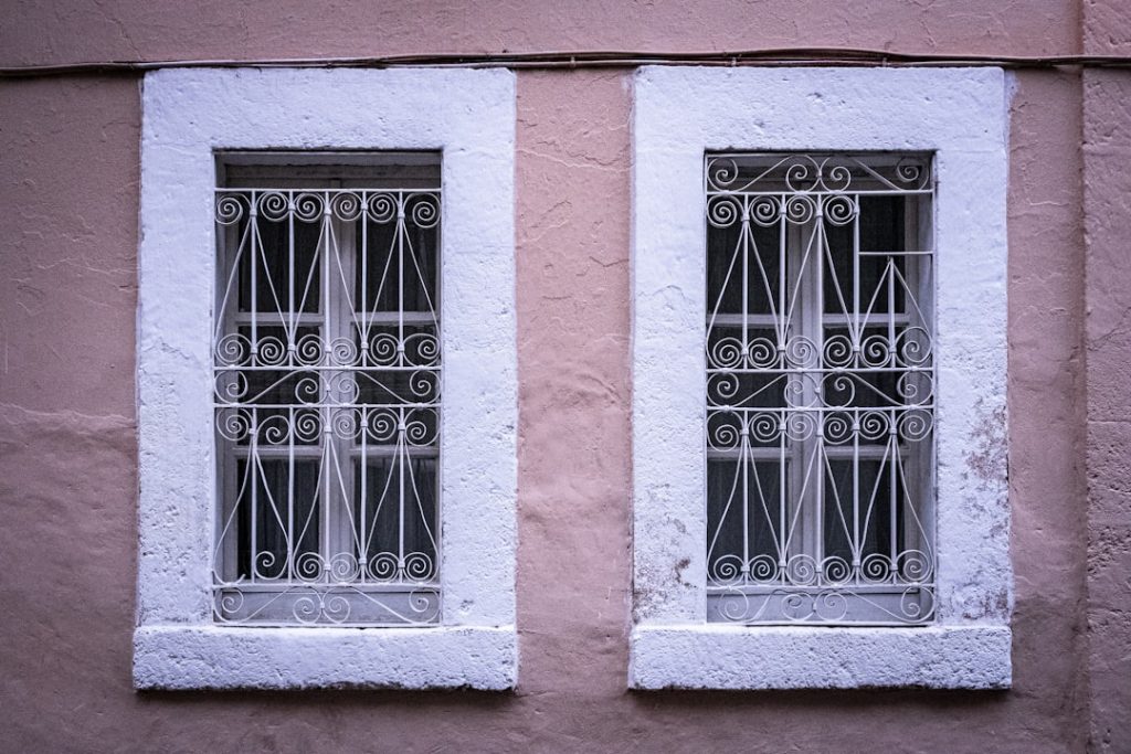 two-windows-with-wrought-iron-bars-on-them-ionri6hbbq8